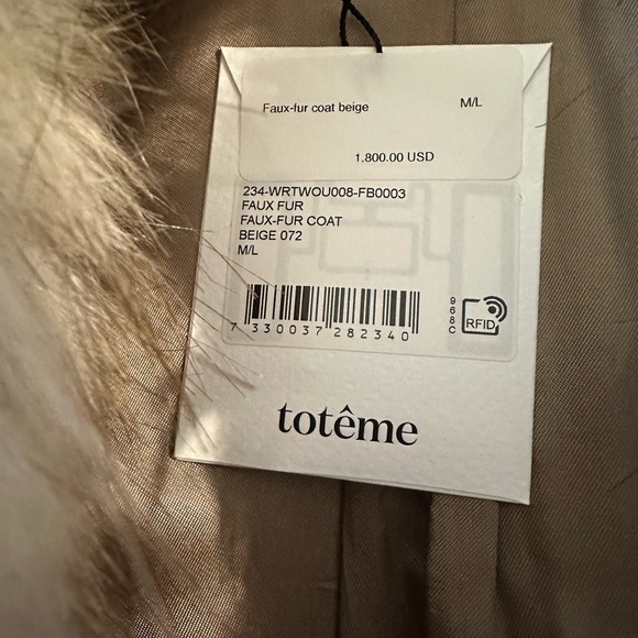 Totême Long Beige Faux Fur🤍 - Picture 11 of 13